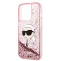 Karl Lagerfeld Liquid Glitter NFT Karl's Head - Case for iPhone 14 Pro (Pink)