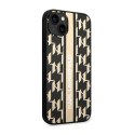 Karl Lagerfeld Monogram Stripe - Case for iPhone 14 Plus (Brown)