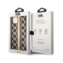 Karl Lagerfeld Monogram Stripe - Case for iPhone 14 Plus (Brown)