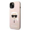 Karl Lagerfeld Silicone Ikonik Karl's Head MagSafe - Case for iPhone 14 Plus (Pink)