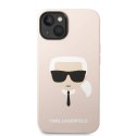 Karl Lagerfeld Silicone Ikonik Karl's Head MagSafe - Case for iPhone 14 Plus (Pink)