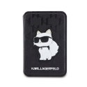 Karl Lagerfeld Wallet Cardslot Stand MagSafe Saffiano Monogram Choupette - Magnetic wallet with stand function (black)