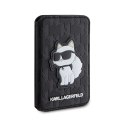 Karl Lagerfeld Wallet Cardslot Stand MagSafe Saffiano Monogram Choupette - Magnetic wallet with stand function (black)