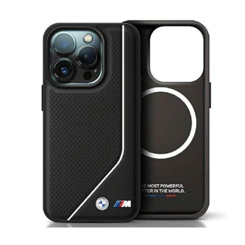 BMW Perforated Twisted Line MagSafe - Case for iPhone 15 (black)
