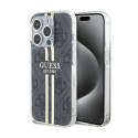 Guess IML 4G Gold Stripe - Case iPhone 15 Pro (Black)