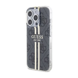 Guess IML 4G Gold Stripe - Case iPhone 15 Pro (Black)