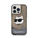 Karl Lagerfeld Liquid Glitter NFT Choupette Head - Case for iPhone 14 Pro (Black)