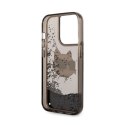 Karl Lagerfeld Liquid Glitter NFT Choupette Head - Case for iPhone 14 Pro (Black)