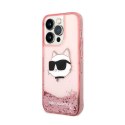 Karl Lagerfeld Liquid Glitter NFT Choupette Head - Case for iPhone 14 Pro (Pink)