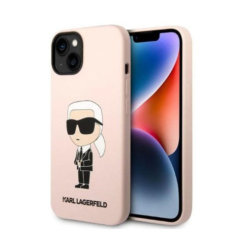 Karl Lagerfeld Silicone NFT Ikonik MagSafe - Case for iPhone 14 Plus (Pink)