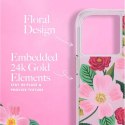 Rifle Paper Clear - Case decorated in gold for iPhone 14 Pro Max (Rose Garden)