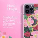 Rifle Paper Clear MagSafe - Case decorated in gold for iPhone 14 Pro (Rose Garden)