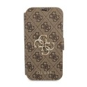 Guess Booktype 4G Big Metal Logo - Case for iPhone 13 Pro (Brown)