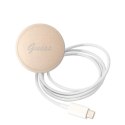 Guess Bundle Pack MagSafe IML Marble - Set of case for iPhone 14 Pro Max + MagSafe charger (Black/Gold)