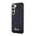 Guess Marble Collection - Case for Samsung Galaxy S23 (Black)