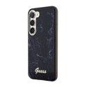 Guess Marble Collection - Case for Samsung Galaxy S23+ (Black)