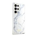 Guess Marble Collection - Case for Samsung Galaxy S23 Ultra (White)