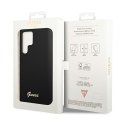 Guess Silicone Script Metal Logo - Case for Samsung Galaxy S23 Ultra (Black)