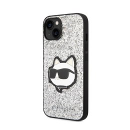 Karl Lagerfeld NFT Glitter Choupette Patch- Case for iPhone 14 Plus (Silver)