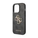 Guess 4G Big Metal Logo - Case for iPhone 15 Pro (Grey)