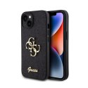 Guess Glitter Script Big 4G - Case for iPhone 15 (Black)