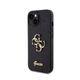 Guess Glitter Script Big 4G - Case for iPhone 15 (Black)