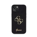 Guess Glitter Script Big 4G - Case for iPhone 15 (Black)