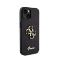 Guess Glitter Script Big 4G - Case for iPhone 15 (Black)