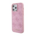 Guess Leather 4G Stamped - iPhone 15 Pro Max Case (pink)