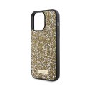 Guess Rhinestone Metal Logo - Case for iPhone 15 Pro Max (Yellow)