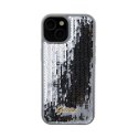 Guess Sequin Script Metal - Case for iPhone 15 (Silver)