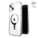 Speck Presidio Perfect-Clear ClickLock & Magsafe - Case for iPhone 15 Plus / iPhone 14 Plus (Clear / Chrome Finish / Serene Silv