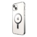 Speck Presidio Perfect-Clear ClickLock & Magsafe - Case for iPhone 15 Plus / iPhone 14 Plus (Clear / Chrome Finish / Serene Silv