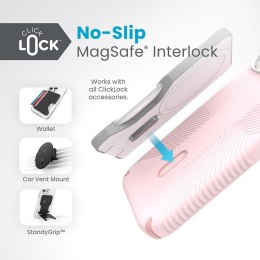 Speck Presidio2 Grip ClickLock & MagSafe - Case for iPhone 15 / iPhone 14 / iPhone 13 (Nimbus Pink/Dahlia Pink)