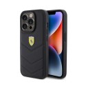 Ferrari Quilted Metal Logo - Case for iPhone 15 Pro (Black)