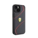 Ferrari Twist Metal Logo - Case for iPhone 15 (black)