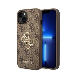Guess 4G Big Metal Logo - Case for iPhone 15 Plus (brown)