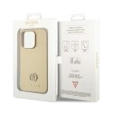 Guess 4G Strass Metal Logo - Case for iPhone 15 Pro (Gold)