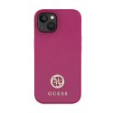 Guess 4G Strass Metal Logo - Case for iPhone 15 (pink)