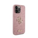 Guess Glitter Script Big 4G - iPhone 15 Pro Case (pink)