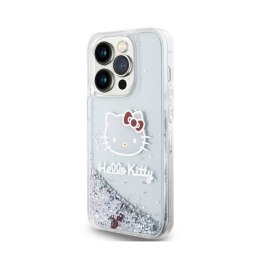Hello Kitty Liquid Glitter Charms Kitty Head - iPhone 13 Pro Max case (silver)