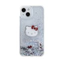 Hello Kitty Liquid Glitter Charms Kitty Head - iPhone 14 Case (Silver)