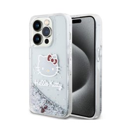 Hello Kitty Liquid Glitter Charms Kitty Head - iPhone 15 Pro Case (silver)