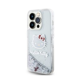 Hello Kitty Liquid Glitter Charms Kitty Head - iPhone 15 Pro Case (silver)