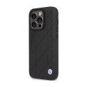 BMW Leather Quilted - Case for iPhone 14 Pro (black)