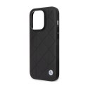 BMW Leather Quilted - Case for iPhone 14 Pro (black)