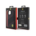 Ferrari Perforated Waves Metal Logo - iPhone 15 Case (Black)