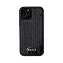 Guess Sequin Script Metal - Case for iPhone 12 / iPhone 12 Pro (Black)