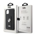 Karl Lagerfeld Gripstand Saffiano Karl & Choupette Pins - iPhone 11 Case (black)