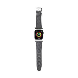 Karl Lagerfeld Saffiano Monogram - Strap for Apple Watch 38/40/41 mm (silver)